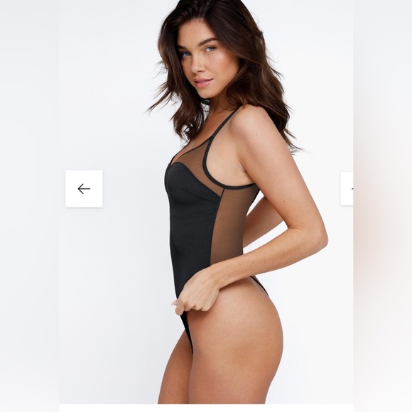 Popilush ladies sheer mesh shapewear slip thong bodysuit size small (NWT) - Picture 5 of 11
